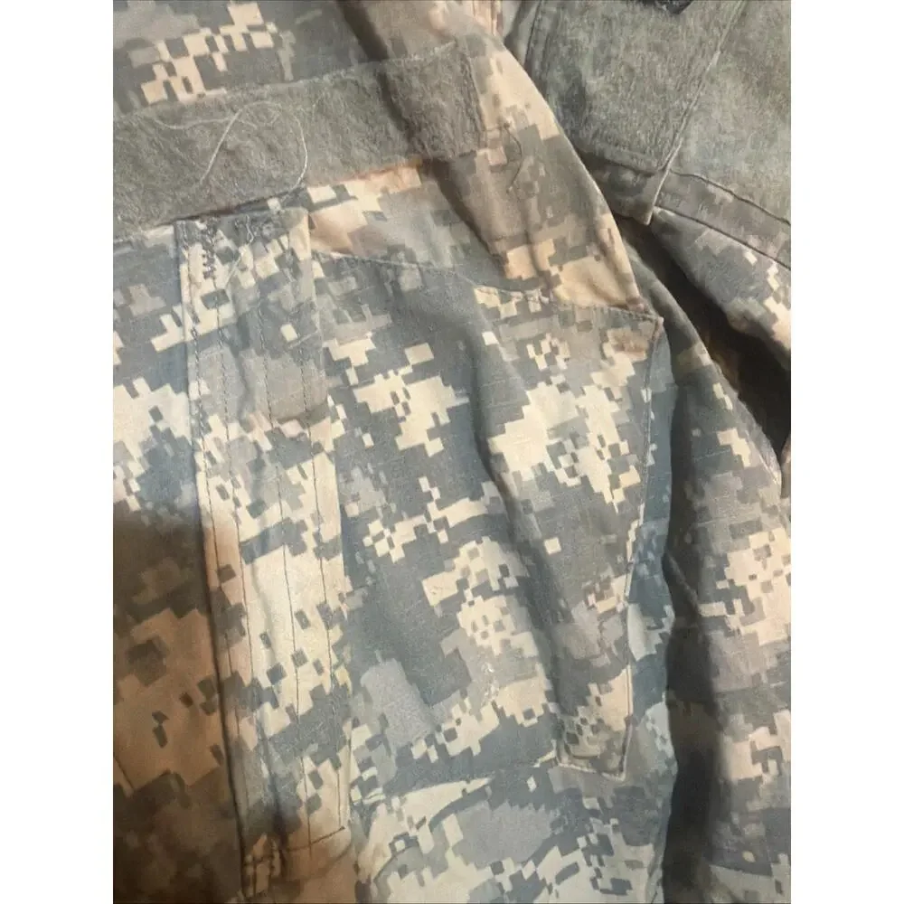 Shirt Coat U.S. Army Combat Military Top Digital Large Short Camo Full Zip M